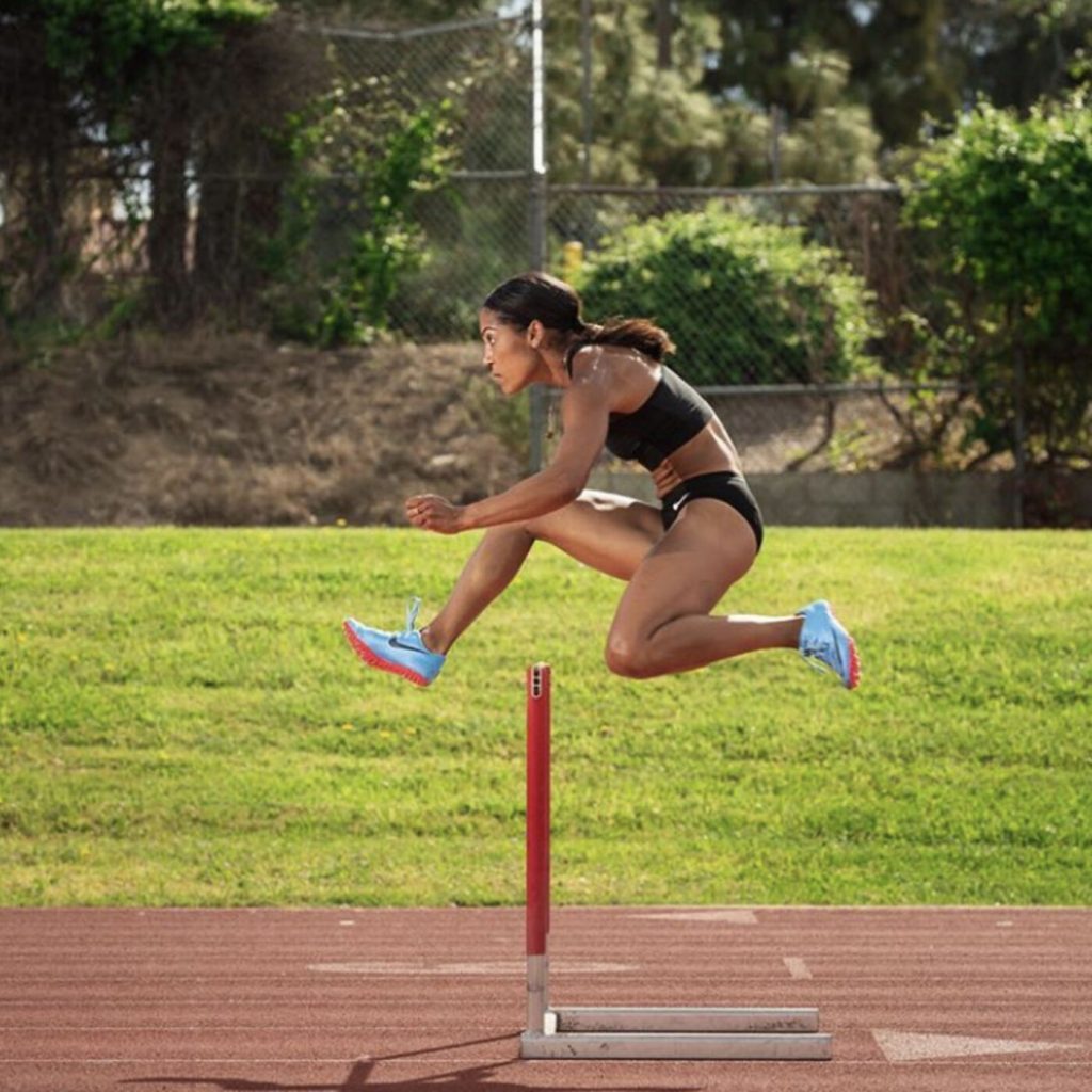 Karelle Edwards, Team Canada Hurdler on the track